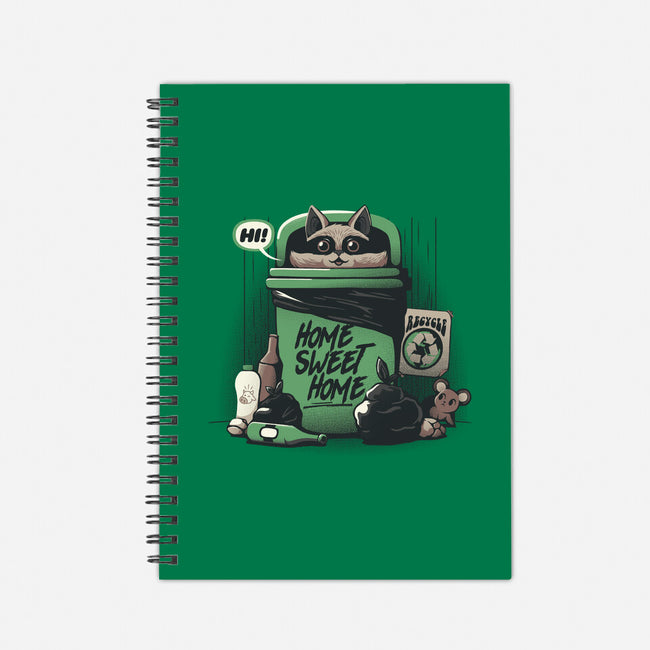 Home Sweet Home Garbage Raccoon-None-Dot Grid-Notebook-tobefonseca