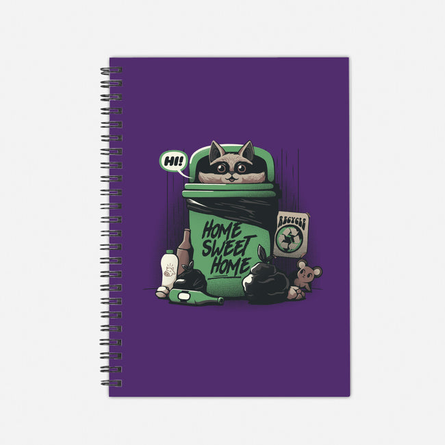 Home Sweet Home Garbage Raccoon-None-Dot Grid-Notebook-tobefonseca