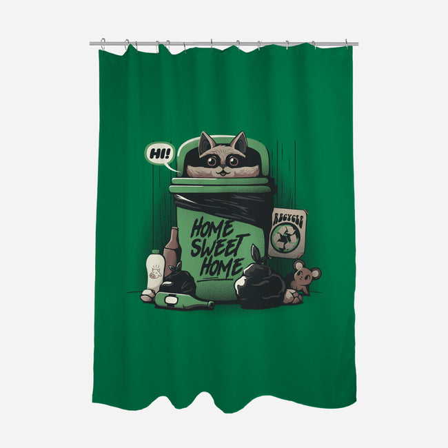 Home Sweet Home Garbage Raccoon-None-Polyester-Shower Curtain-tobefonseca