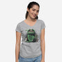 Home Sweet Home Garbage Raccoon-Womens-V-Neck-Tee-tobefonseca