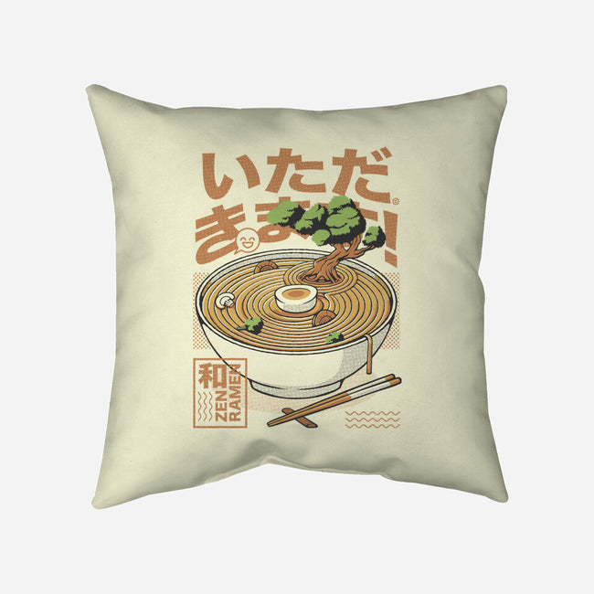 Bonsai Ramen Zen-None-Non-Removable Cover w Insert-Throw Pillow-tobefonseca