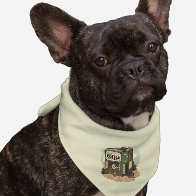 Coffeeshop Cats Bookstore-Dog-Bandana-Pet Collar-tobefonseca