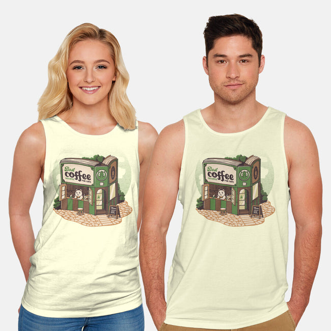 Coffeeshop Cats Bookstore-Unisex-Basic-Tank-tobefonseca