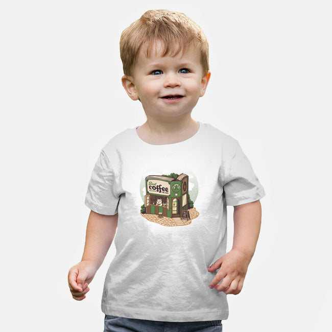 Coffeeshop Cats Bookstore-Baby-Basic-Tee-tobefonseca