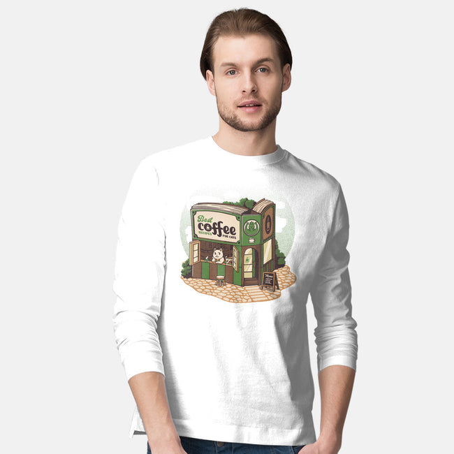 Coffeeshop Cats Bookstore-Mens-Long Sleeved-Tee-tobefonseca