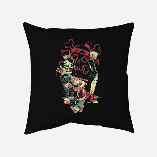 Monster Trio-None-Non-Removable Cover w Insert-Throw Pillow-Gazo1a