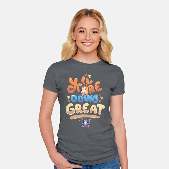 Great Mom-Womens-Fitted-Tee-Geekydog