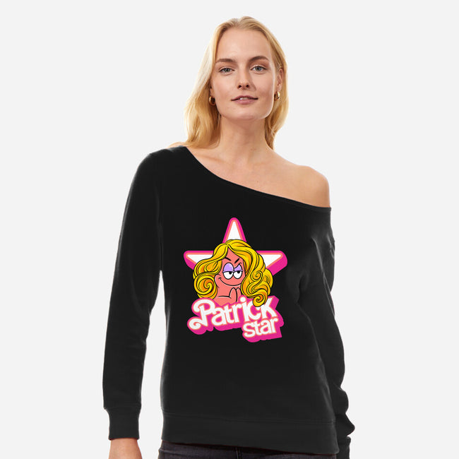 Hello Patrick-Womens-Off Shoulder-Sweatshirt-spoilerinc