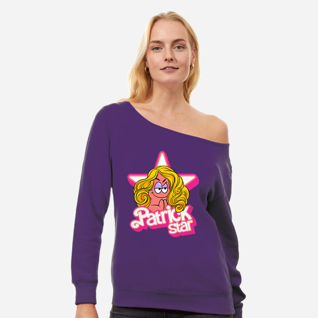 Hello Patrick-Womens-Off Shoulder-Sweatshirt-spoilerinc