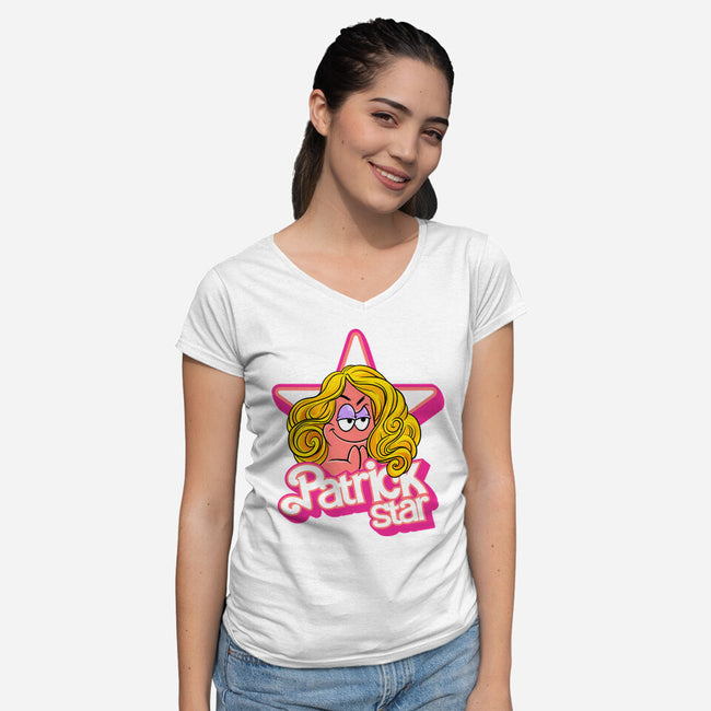 Hello Patrick-Womens-V-Neck-Tee-spoilerinc