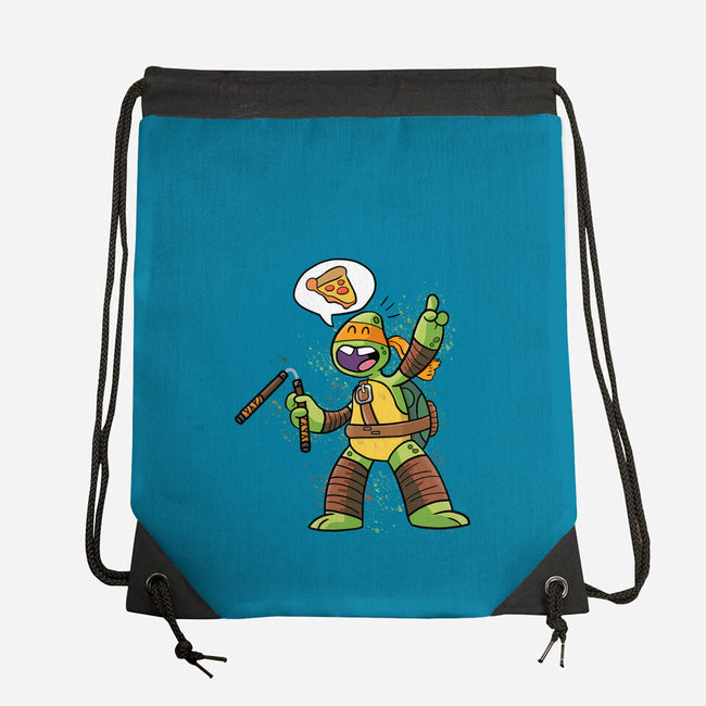 One Pizza Please-None-Drawstring-Bag-MaxoArt