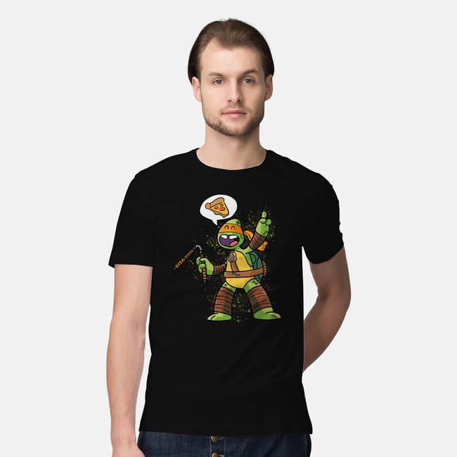 One Pizza Please-Mens-Premium-Tee-MaxoArt