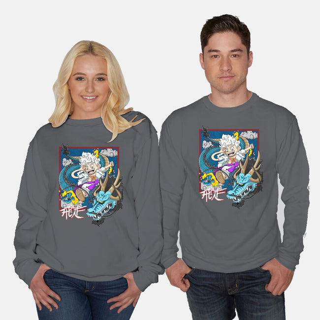 Dragon Fight-Unisex-Crew Neck-Sweatshirt-MarianoSan