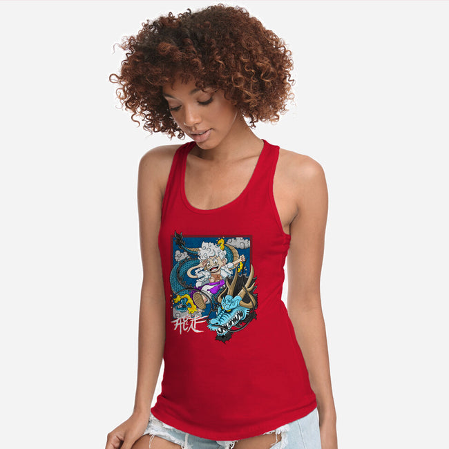 Dragon Fight-Womens-Racerback-Tank-MarianoSan