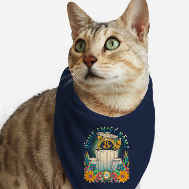 Raccoon Home Sweet Home-Cat-Bandana-Pet Collar-GODZILLARGE