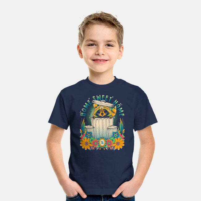 Raccoon Home Sweet Home-Youth-Basic-Tee-GODZILLARGE