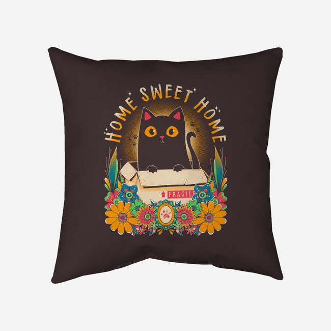 Cat Home Sweet Home-None-Removable Cover-Throw Pillow-GODZILLARGE