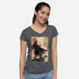 The Way Of The Star Warrior-Womens-V-Neck-Tee-DrMonekers