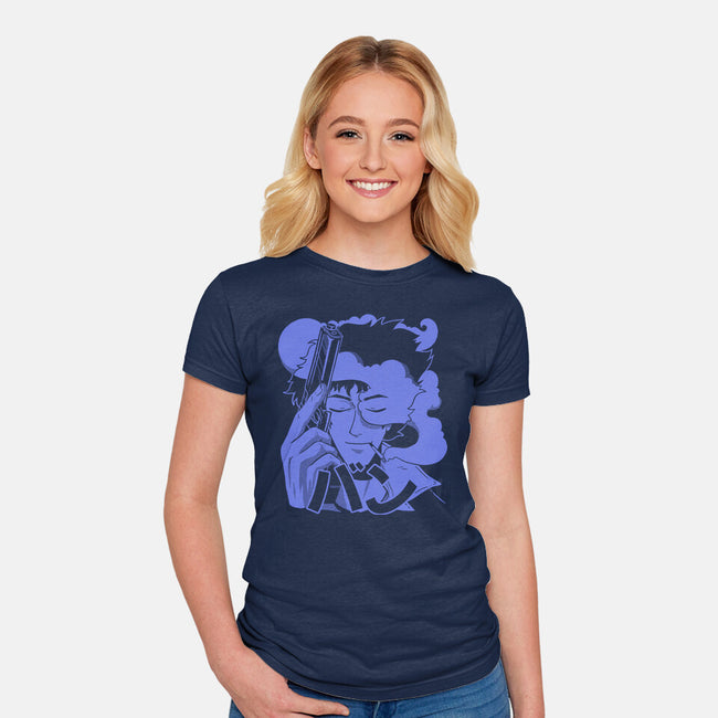 Gambling Cowboy-Womens-Fitted-Tee-estudiofitas