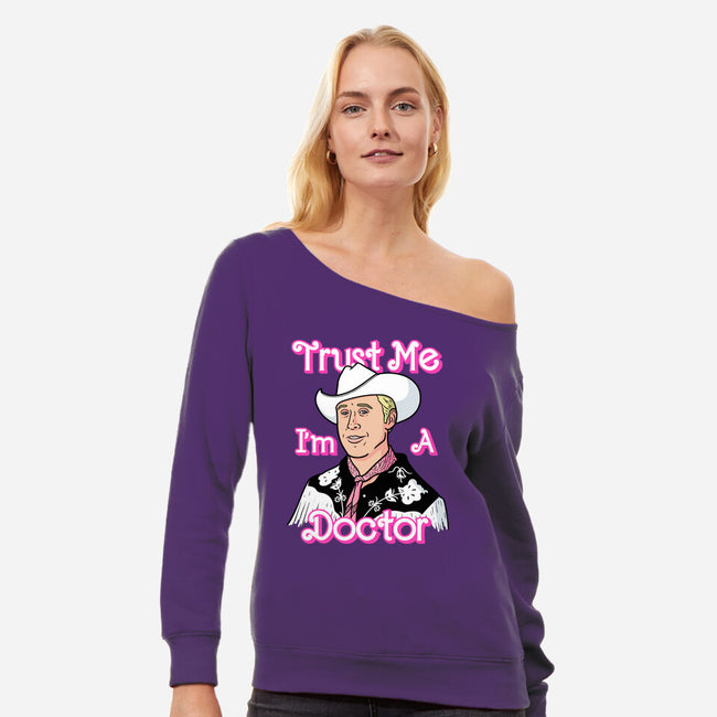 Doctor Doll!-Womens-Off Shoulder-Sweatshirt-Raffiti