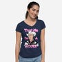 Doctor Doll!-Womens-V-Neck-Tee-Raffiti