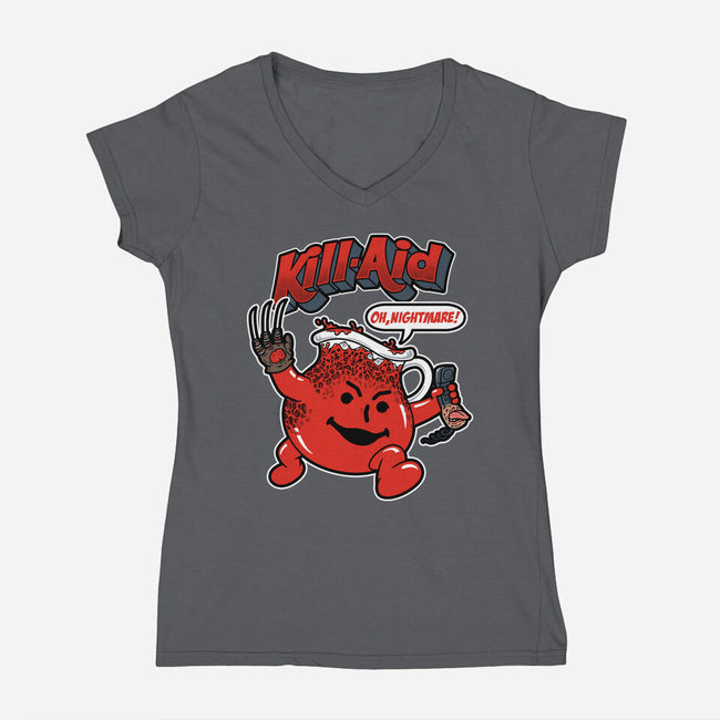 Nightmare Aid-Womens-V-Neck-Tee-pigboom