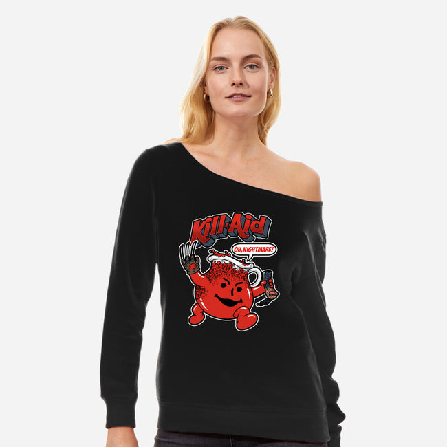 Nightmare Aid-Womens-Off Shoulder-Sweatshirt-pigboom