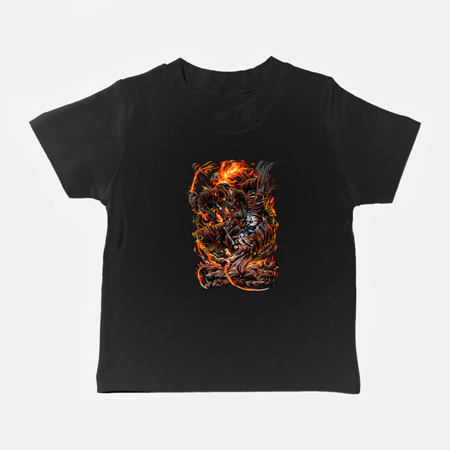 Demon Fights-Baby-Basic-Tee-Conjura Geek