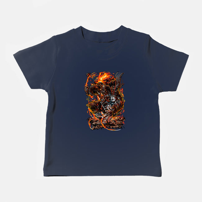 Demon Fights-Baby-Basic-Tee-Conjura Geek