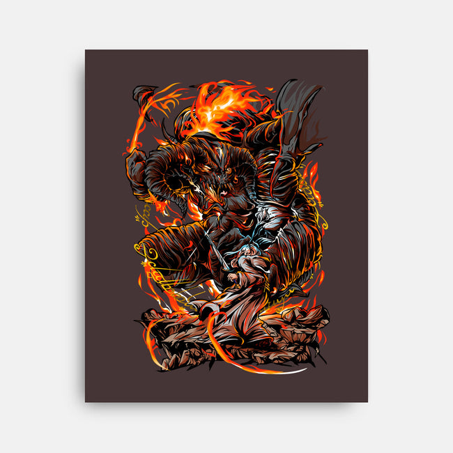 Demon Fights-None-Stretched-Canvas-Conjura Geek