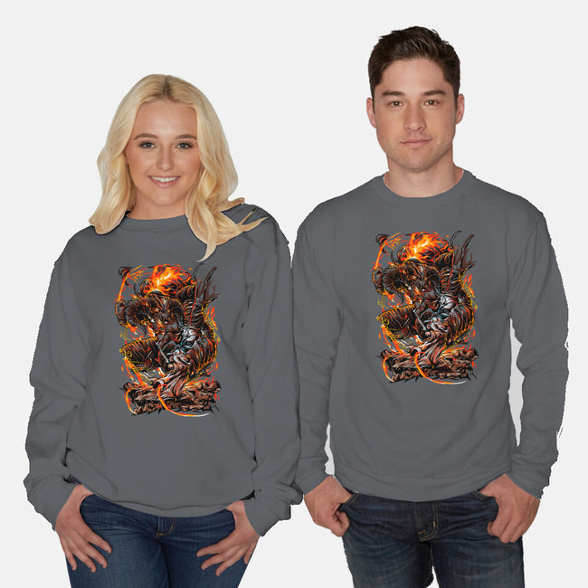 Demon Fights-Unisex-Crew Neck-Sweatshirt-Conjura Geek