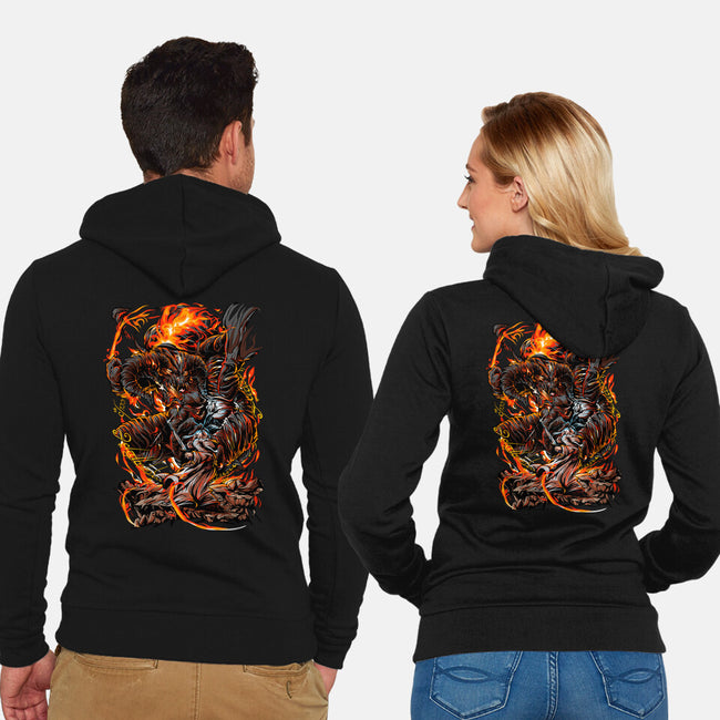 Demon Fights-Unisex-Zip-Up-Sweatshirt-Conjura Geek