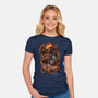 Demon Fights-Womens-Fitted-Tee-Conjura Geek