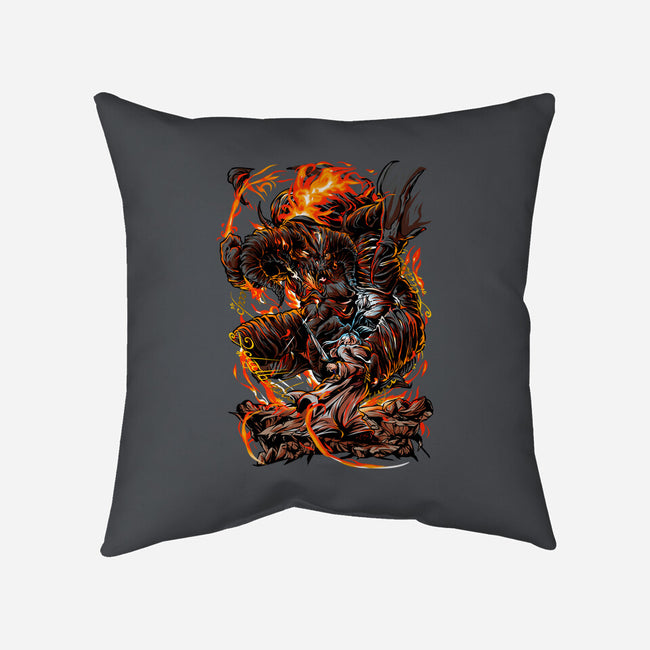 Demon Fights-None-Removable Cover-Throw Pillow-Conjura Geek