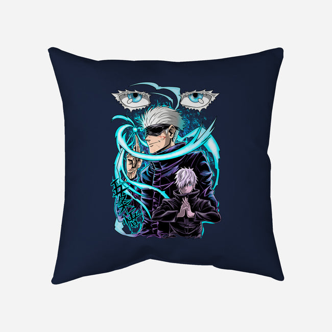 Sensei Gojo-None-Removable Cover-Throw Pillow-Conjura Geek