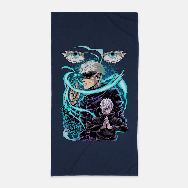 Sensei Gojo-None-Beach-Towel-Conjura Geek