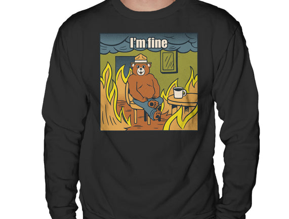 I'm Fine Bear Fire Meme