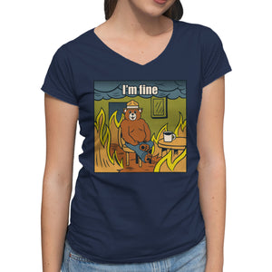 I'm Fine Bear Fire Meme