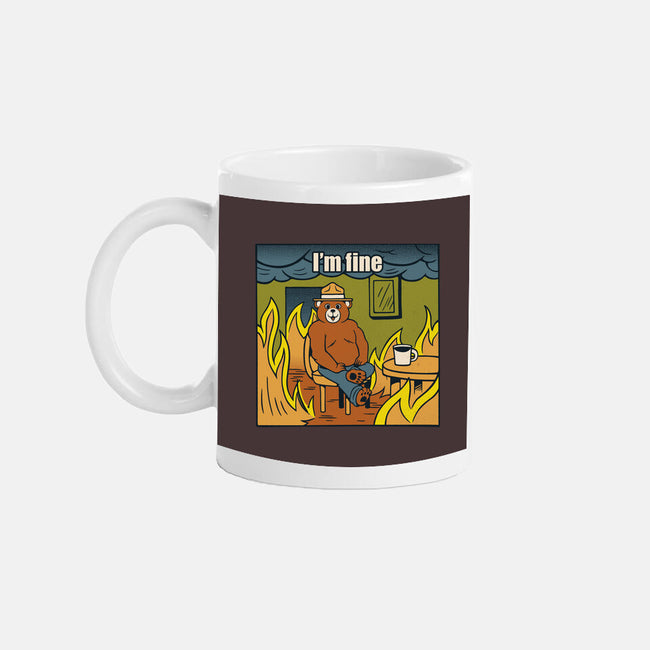 I'm Fine Bear Fire Meme-None-Mug-Drinkware-tobefonseca