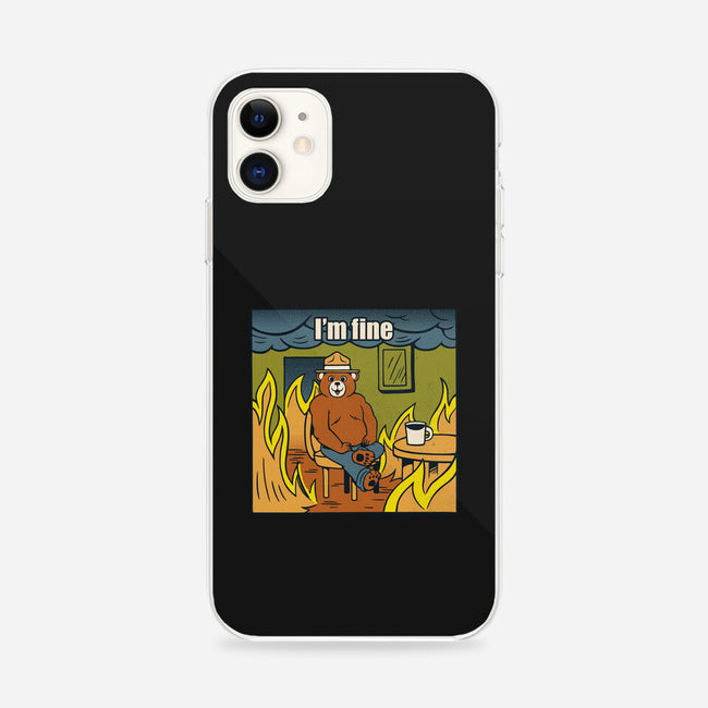 I'm Fine Bear Fire Meme-iPhone-Snap-Phone Case-tobefonseca