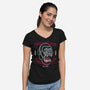 Skull Island Survivors Club-Womens-V-Neck-Tee-Nemons