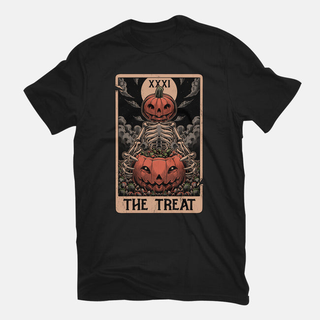 Halloween Tarot Pumpkin Treat-Womens-Basic-Tee-Studio Mootant