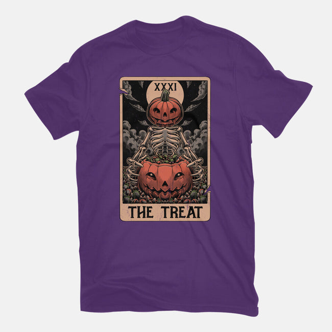 Halloween Tarot Pumpkin Treat-Womens-Basic-Tee-Studio Mootant