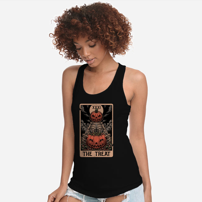 Halloween Tarot Pumpkin Treat-Womens-Racerback-Tank-Studio Mootant