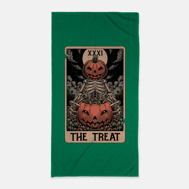Halloween Tarot Pumpkin Treat-None-Beach-Towel-Studio Mootant
