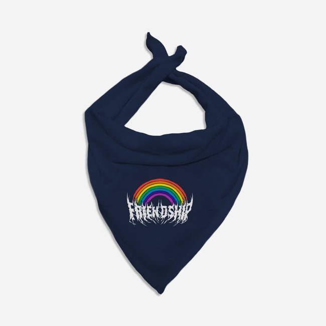 Friendship Powered By Metal-Dog-Bandana-Pet Collar-manoystee