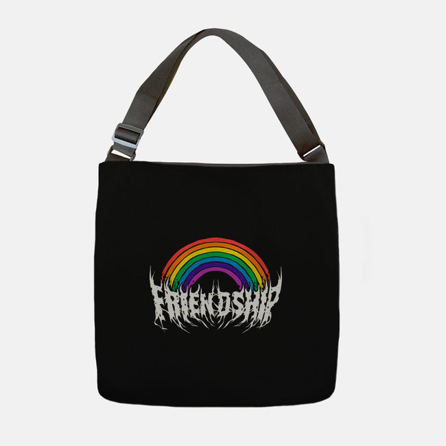 Friendship Powered By Metal-None-Adjustable Tote-Bag-manoystee