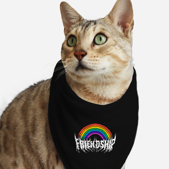 Friendship Powered By Metal-Cat-Bandana-Pet Collar-manoystee