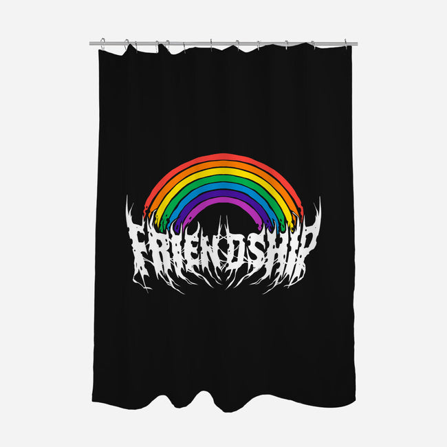 Friendship Powered By Metal-None-Polyester-Shower Curtain-manoystee