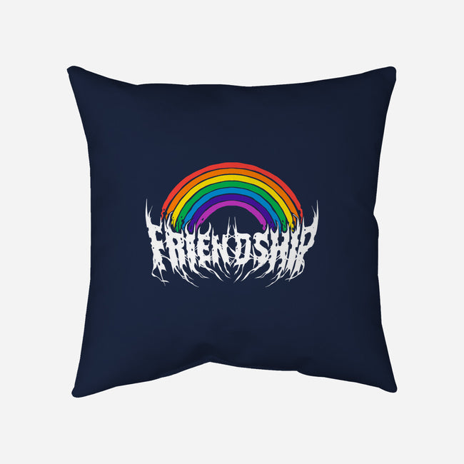 Friendship Powered By Metal-None-Non-Removable Cover w Insert-Throw Pillow-manoystee